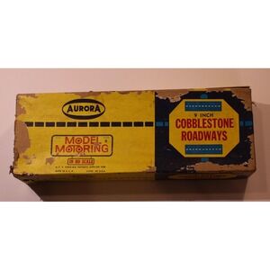 Vintage  Aurora Model Motoring 9-inch Cobblestone Roadways HO Slot Car Track (K)